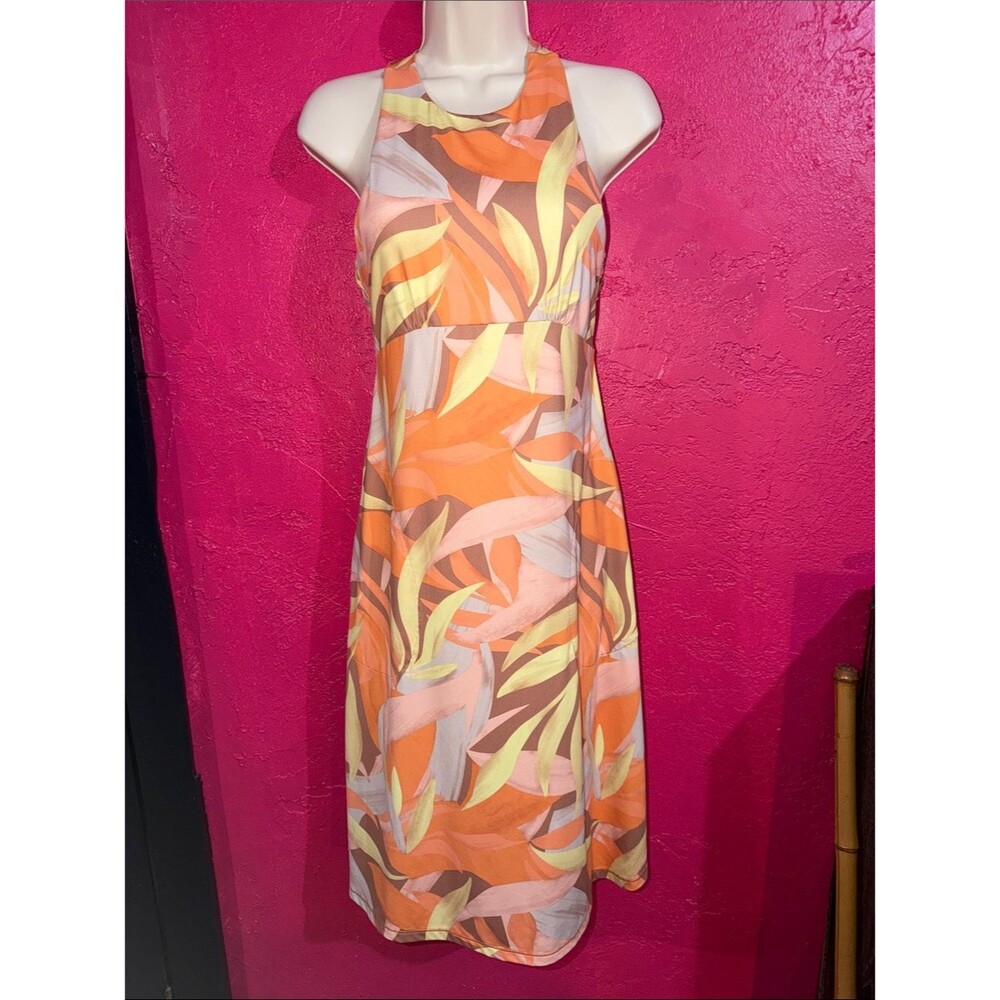 Prana Jewel Lake summer halter dress in solstice tropics pattern.  Sz XS.